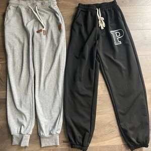 Men’s Gray and Black Sweatpants Set